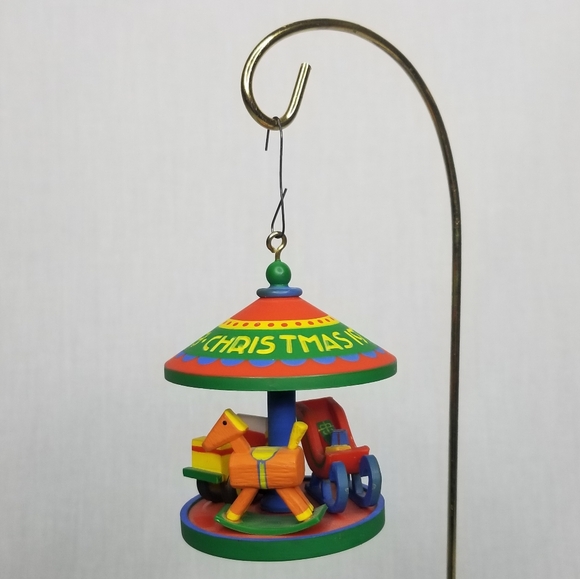 1978 Vintage Hallmark Ornament Tree Trimmer Twirl About Collection Toy Carousel - Picture 4 of 14